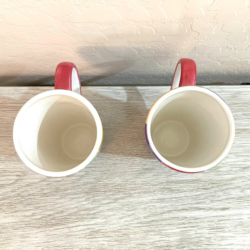 The Sweet Shoppe Christmas Mugs Cups Set of 2 Tall Holiday Snowman Sango - Picture 6 of 9